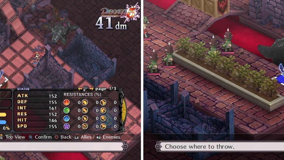 You can go over the Lost Army Boxes (left), as that’s the normal way to the enemies. However, you can also throw characters over the gap (right).