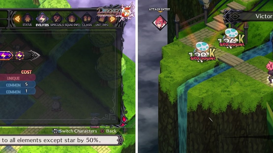 Try to avoid having the enemies stand next to the Belladonnas (left). If using female characters, use ranged attacks on the Fungi (right).