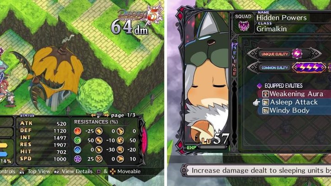 Take out the Dinasy enemies (left) and the Grimalkins’ Evility related to sleep (right) will be useless.