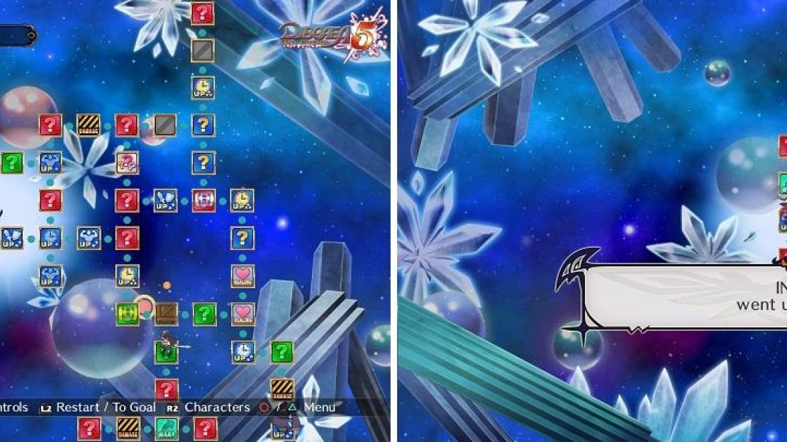 The difficulties affect the size of the board (left), as well as the stat gains from the various Event Panels (right).