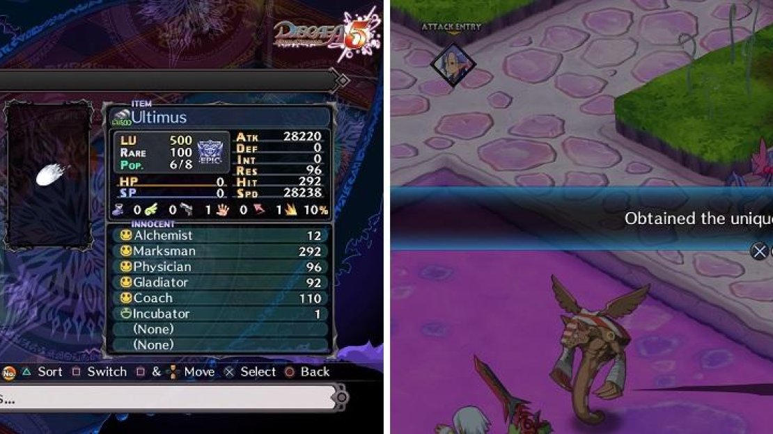 Unique Innocents have a green icon when they are on an item (left). You can get more by killing Item Gods (right).