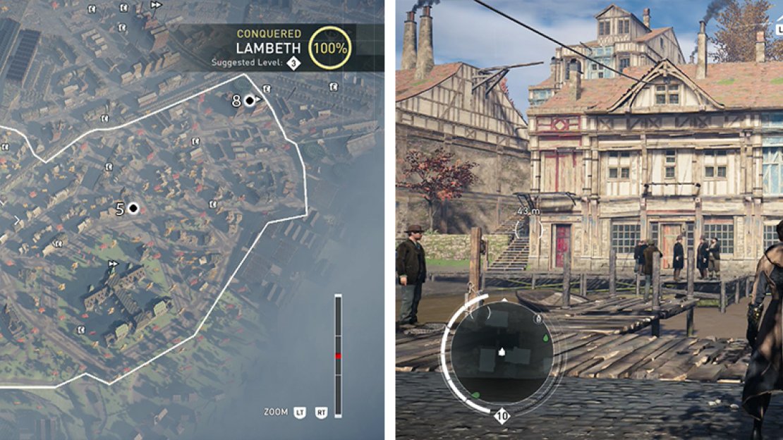 The Secrets of London can be found on the map (left). Location of Secret of London #06 pictured (right).