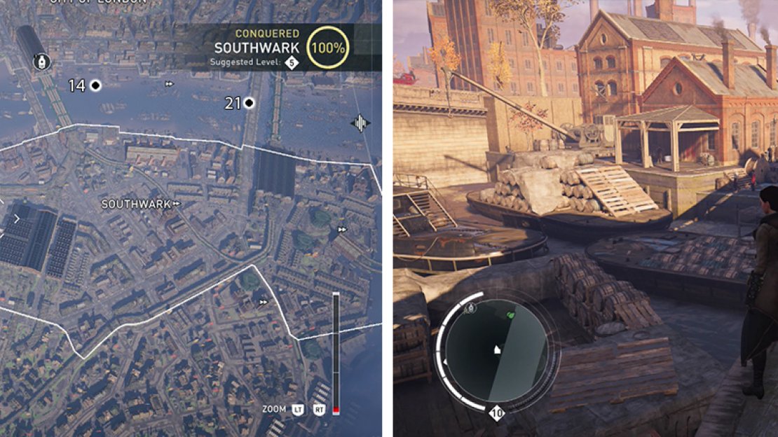 The Secrets of London can be found on the map (left). Location of Secret of London #21 pictured (right).