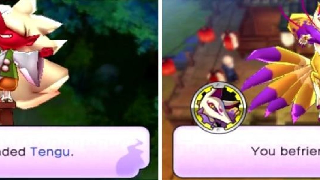 Both Tengu (left) and Kyubi (right) are very powerful Yokai that can help you out in the postgame.