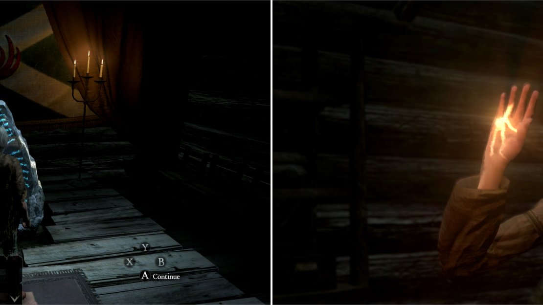 Report back to the Riftstone (left) and, acknowledging you success, you’ll get to create a main pawn (right) as your permanent traveling companion.