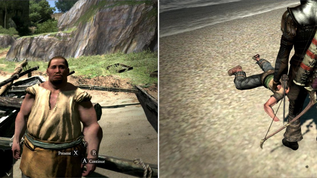 Find Merin around town and he’ll ask you to go find the wayward Valmiro (left). The reckless would-be explorer can be found first on the beach of Seabreeze Trail (right) and later near the Encampment. Provide him Greenwarish to revive him.
