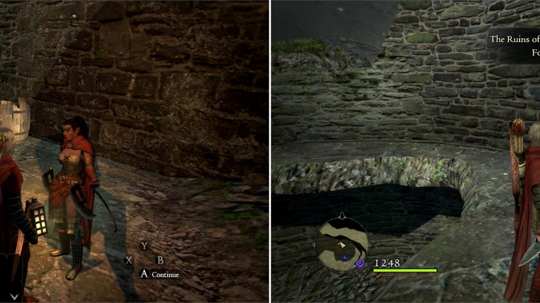 If you’ve a party full of female characters, you can safely meet with Ophis, the leader of the Heavenspeak Bandits (left). Peacefully or not, there’s plenty of treasure in Heavenspeak Fort that makes it worth looting (right).
