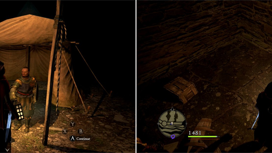 If Ser Daerio likes you enough (which he should, if you complete Supply and Demands optimally) he’ll reward you with the Windbluff Tower Key (left), which will allow you to score some high-quality armor (right).