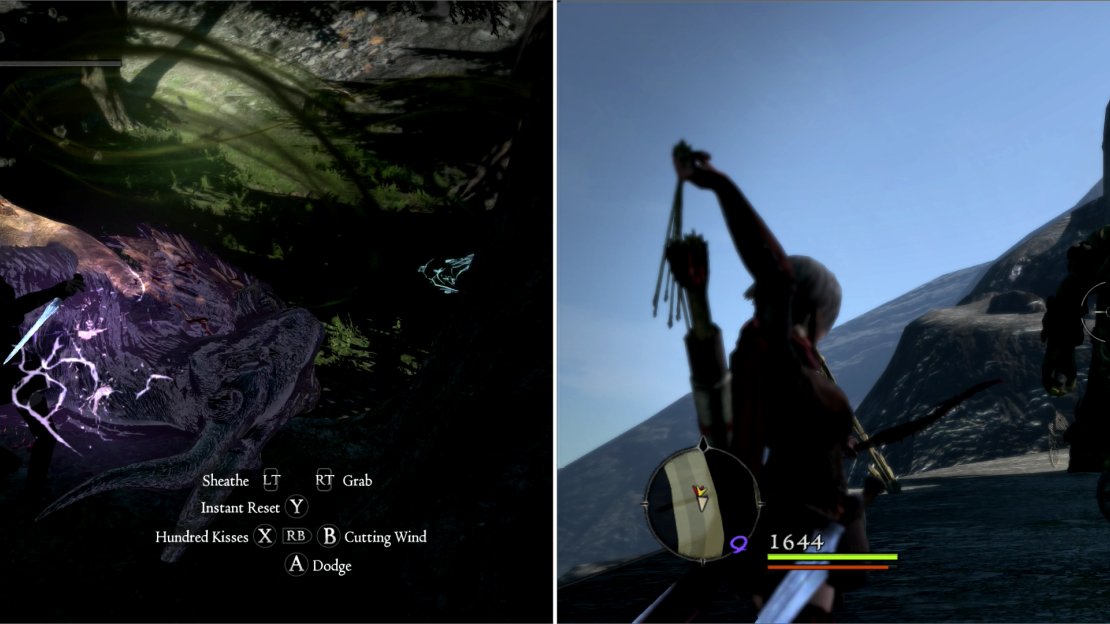 In the Cursewood you can find a Chimera (left) and on the mountain path leading to Heavenspeak Fort you’ll find a Cyclops and more female Bandits (right).