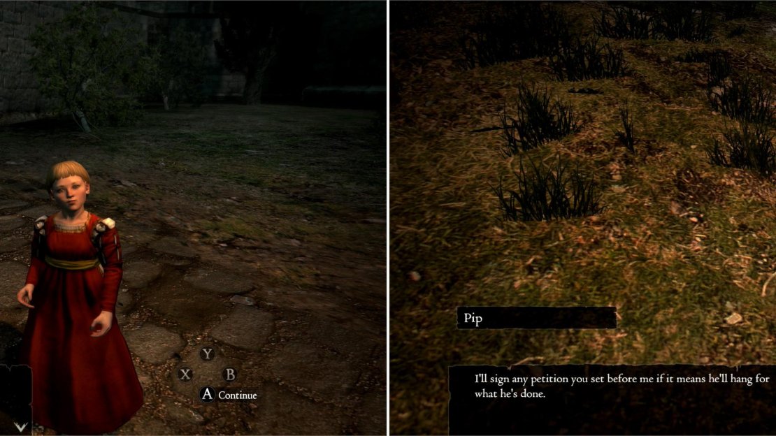 Bias holds sway in Gran Soren, visit various individuals to get petitions for Fournival’s acquittal (left) or condemnation (right).