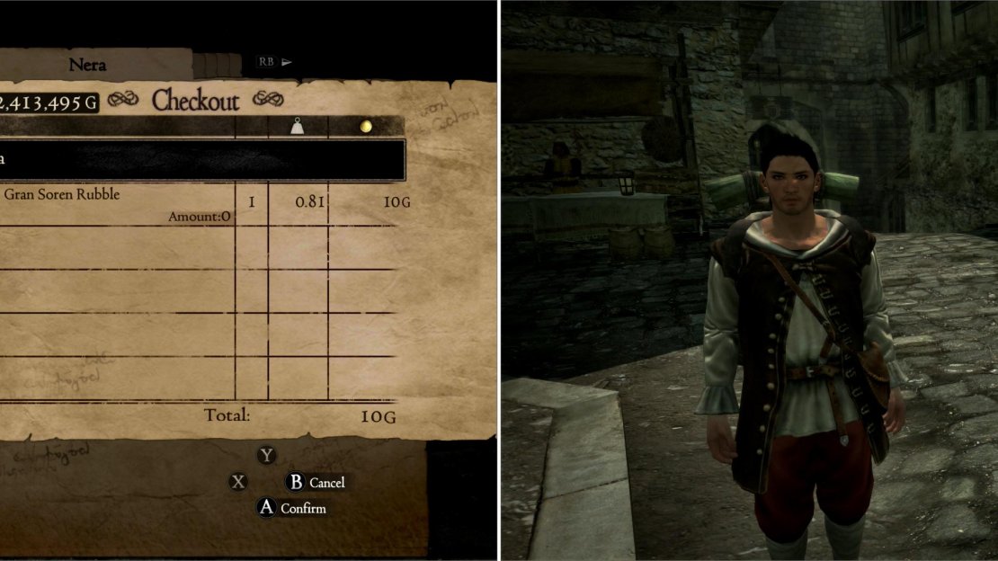 Make numerous transactions with Reynard (left) and he’ll ask you to fetch him an item (right).