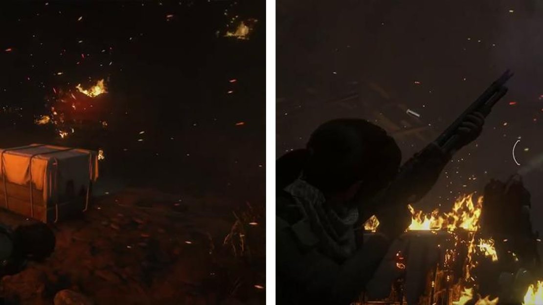 When fighting the Flamethrower avoid the fire (left) and get behind him (right) so you can shoot him in the back.