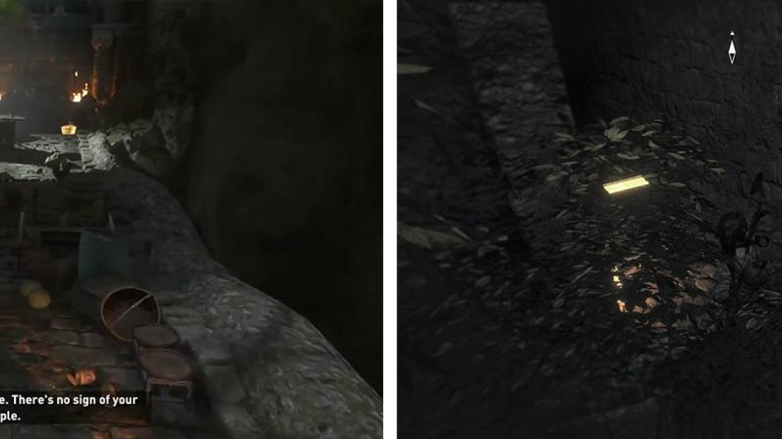 After entering the region (left), look beneath the bridge to find Document 01 (right).