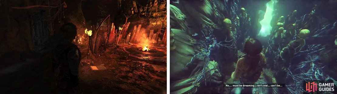 Document 01 can be found by the Base Camp at the entry to the Wicked Vale (left). Continue up the stairs and through the next passage (right) until the trippiness ends.