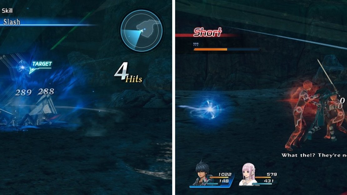 Keep attacking the mysterious men until they start glowing red (right), as you will deal no damage to them then.