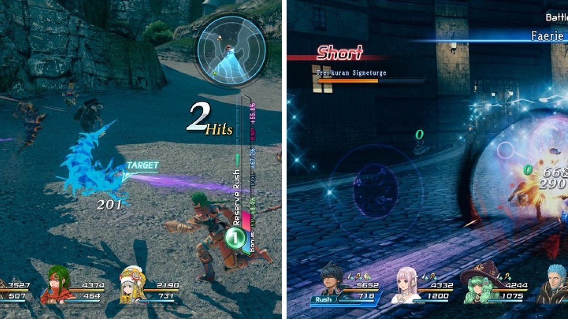 Lancing Hodos are a good source of experience and SP (left). The Trei’kurans will infinitely respawning in Central Resulia (right).