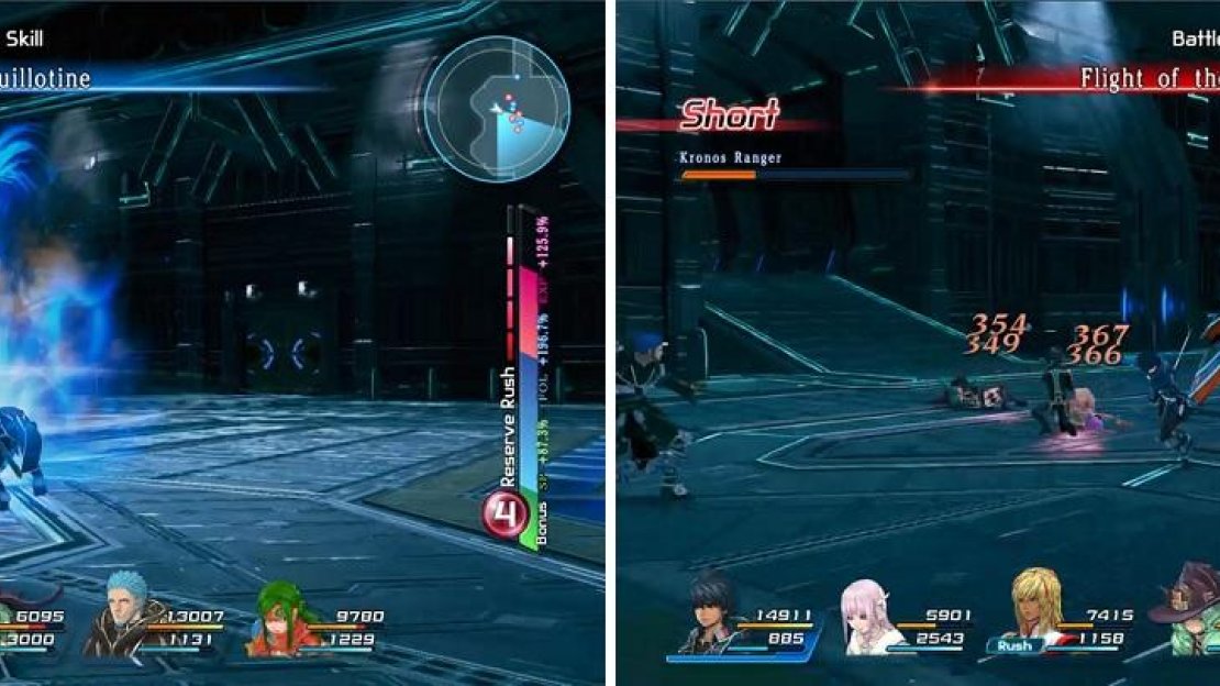 The Destroyer can hit all characters around it with its ground pound (left). Flight of the Bomblebee are homing shots that can deal some nice damage (right).
