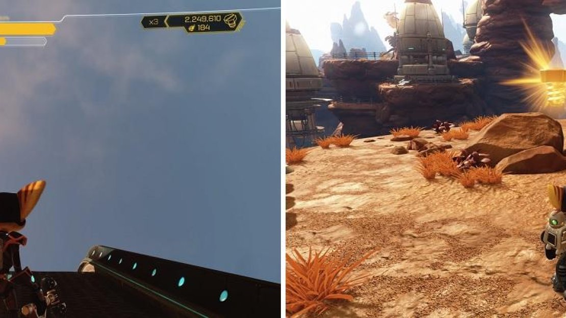 Some Gold Bolts will require you to return once you have a certain Gadget from later in the story.