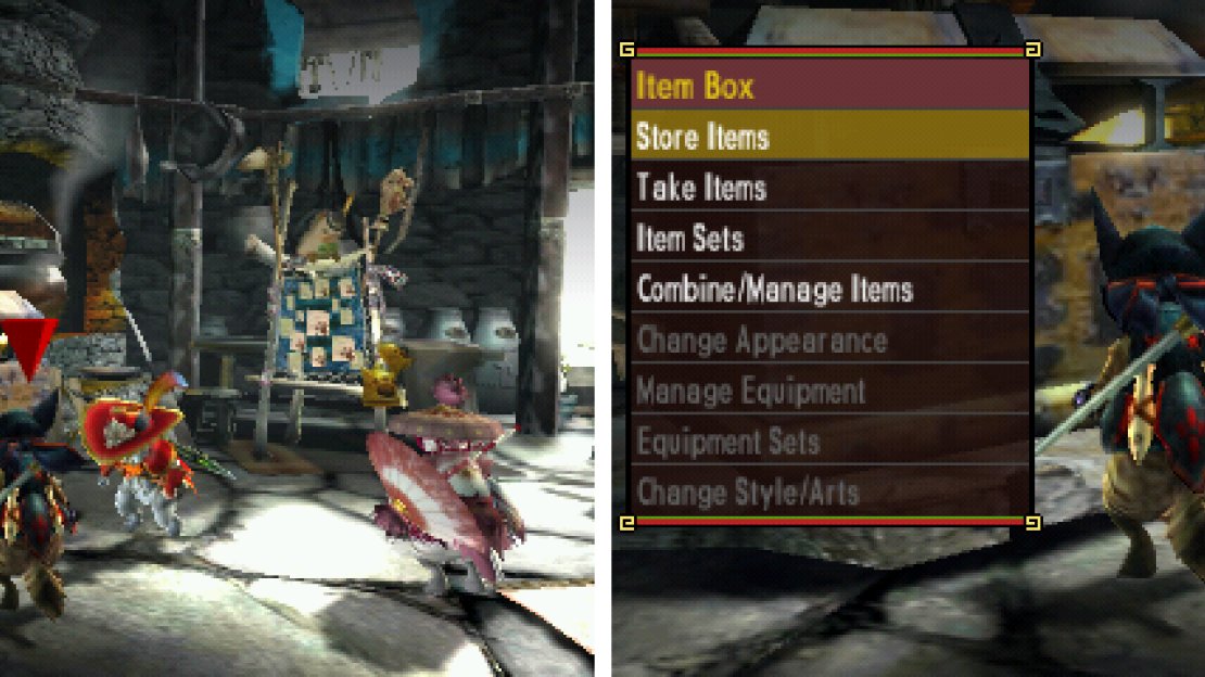 Item Box menu.