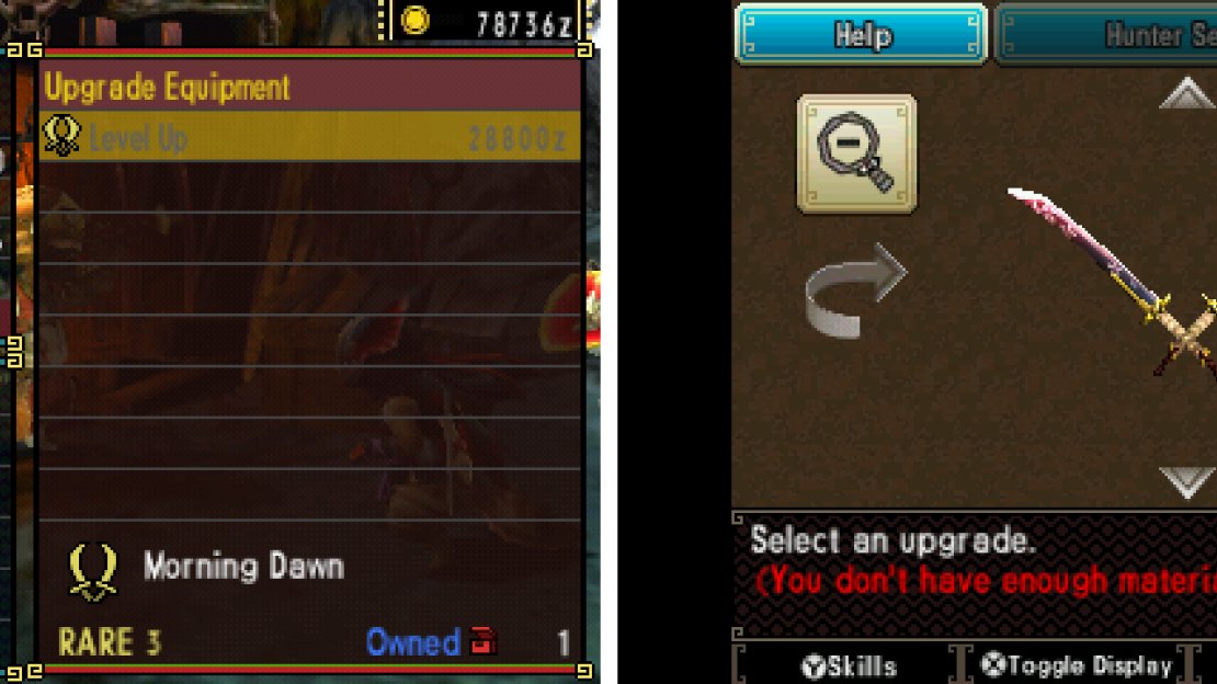 Leveling up a weapon