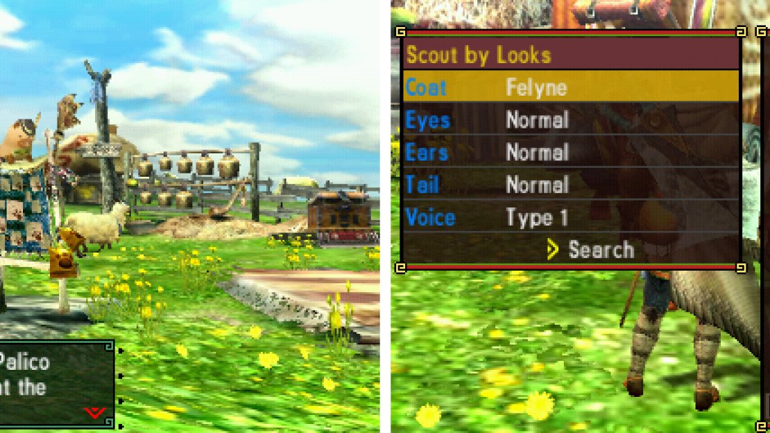 Just once, you can pick out exactly how your Palico friend will look.