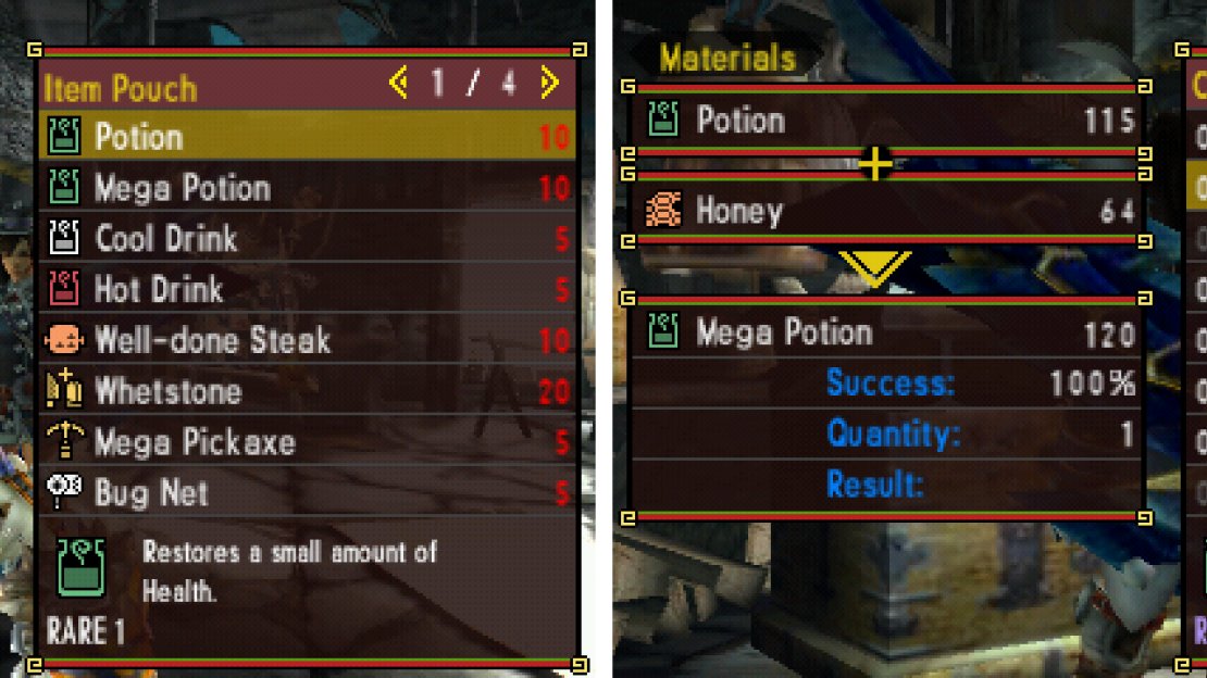 Items bag and Combine menus!