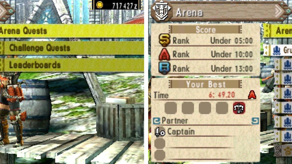 Arena and Challenge Arena Quest menu in the hub. It’s from a different NPC.