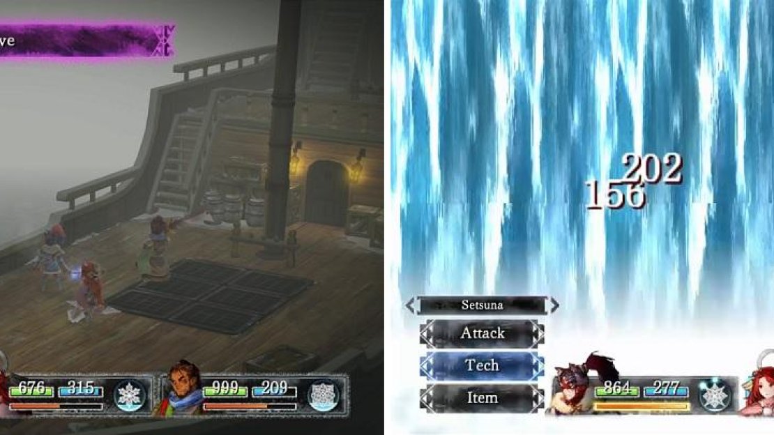 Dive will make Schwarzstrom invulnerable (left) until it uses Tidal Wave (right).
