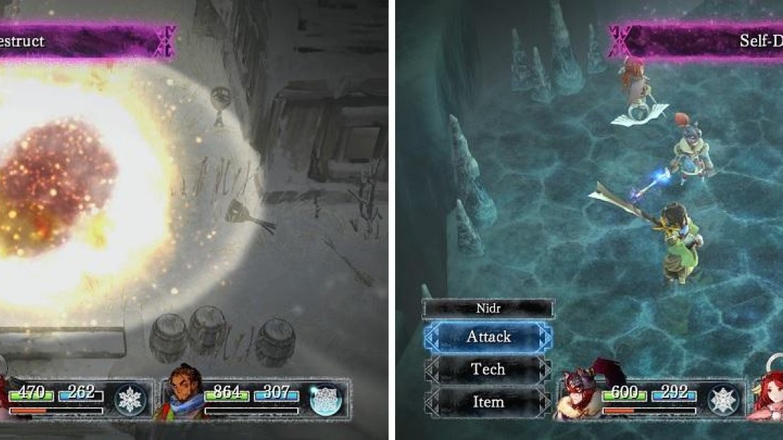 All of the Puff-Puff enemies will use Self-Destruct after bringing their HP to zero, so be careful how close they are to your characters.