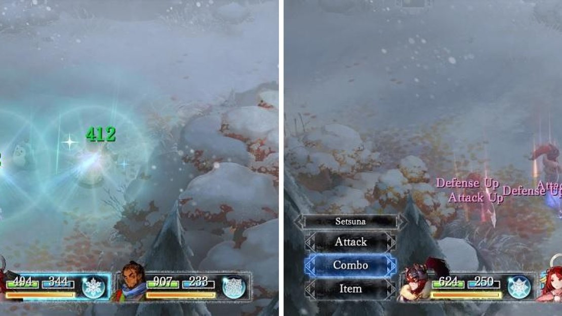 Endir’s Aura is one of your first group heals (left). Battlecry is one of the better buffs in the game (right).