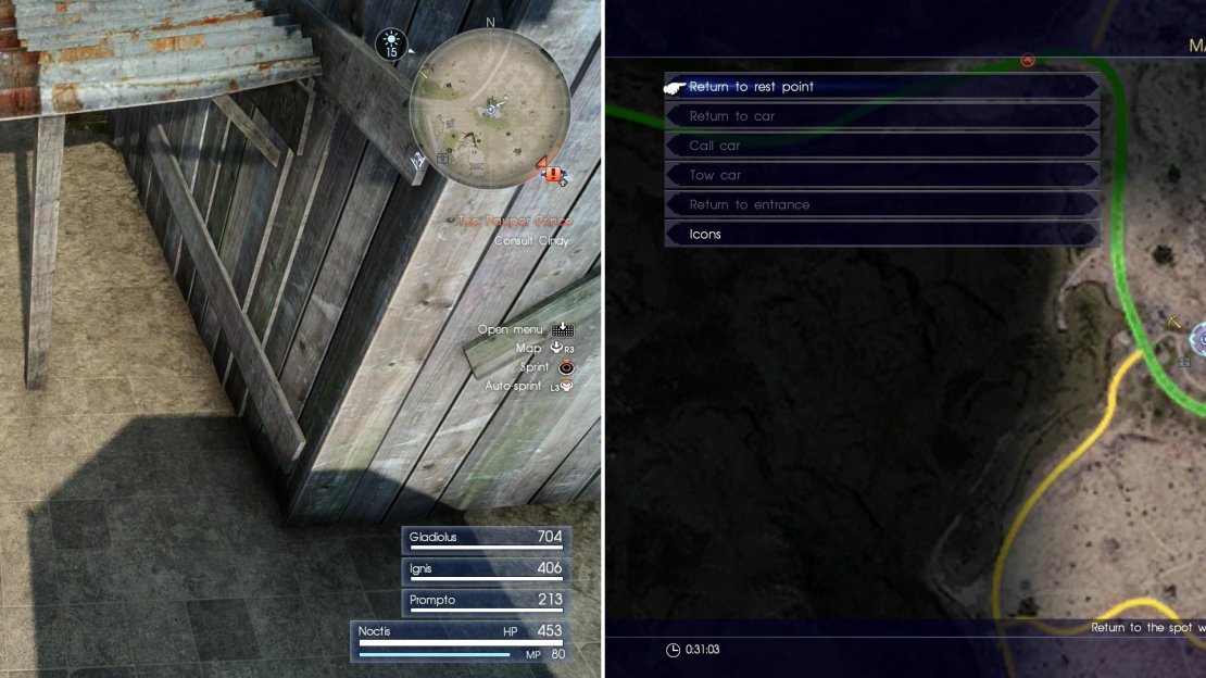 Find Mystery Map III (left) at the marked location (right).