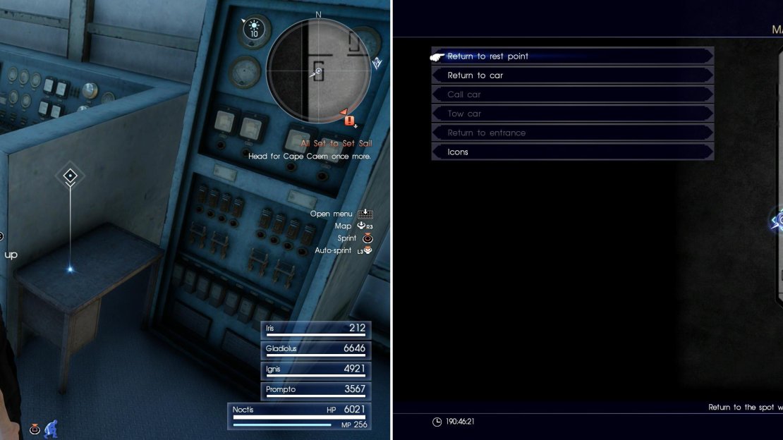 You’ll find the Noiseblaster (left) at the indicated area on the map (right).