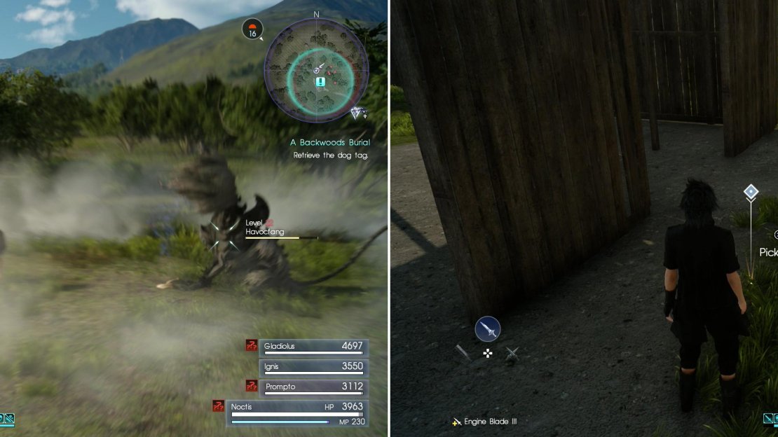 Havocfangs can inflict Confusion with their attacks (left), but persist and overcome them to claim the Scratched Dog Tag for Dave (right).