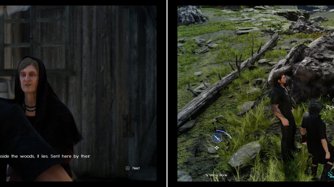 Kimya - a “witch” - will give you information on a missing hunter in Malmalam Thicket (left). The Suillied Dog Tag can be found near the Tomb of the Pious (right).