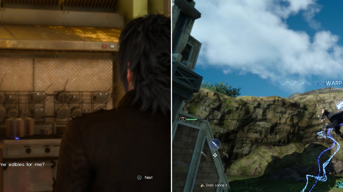 The first few of Takka’s quest are simple - he’ll ask you to gather him an ingredient (left) and you go hunting or foraging for it (right).