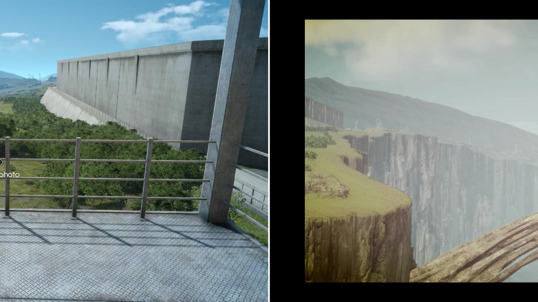 To get to one of the photo spots overlooking the Taelpar Crag you’ll need scale a watch tower near an imperial fort (left), but it’ll provide the sort of photo Vyv is after (right).