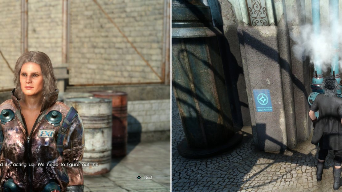 After helping out in EXINERIS, Holly will foist other tasks upon you (left), the first of which is inspect steam valves (right).