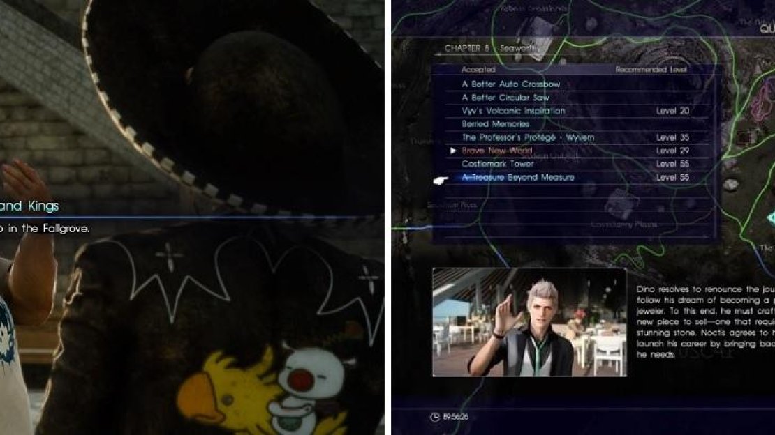 Both Vyv (left) and Dino (right) have sidequests that will have you either near or going inside Costlemark, so grab them before heading there.