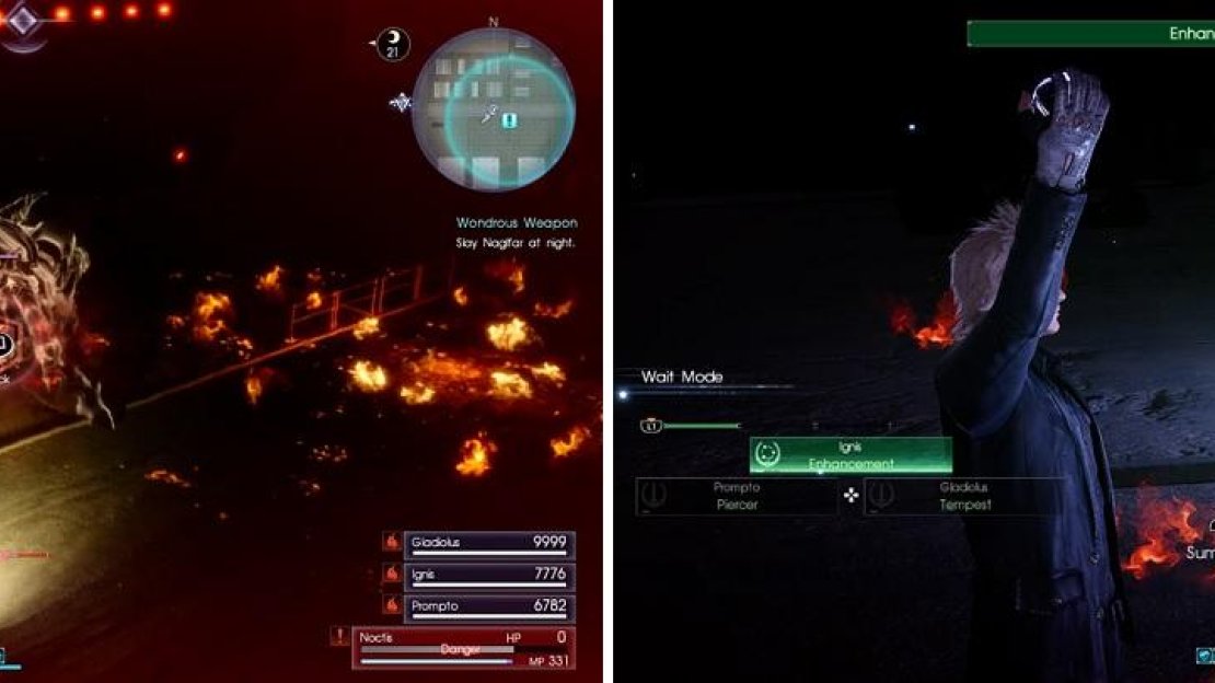 Naglfar is very strong and will pretty much one-hit KO anyone (left). Use Techniques to give your characters some moments of invincibility (right).