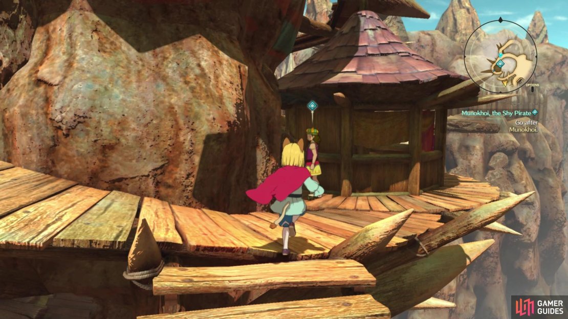 Putting this quest as active will make it easy to find him after he runs