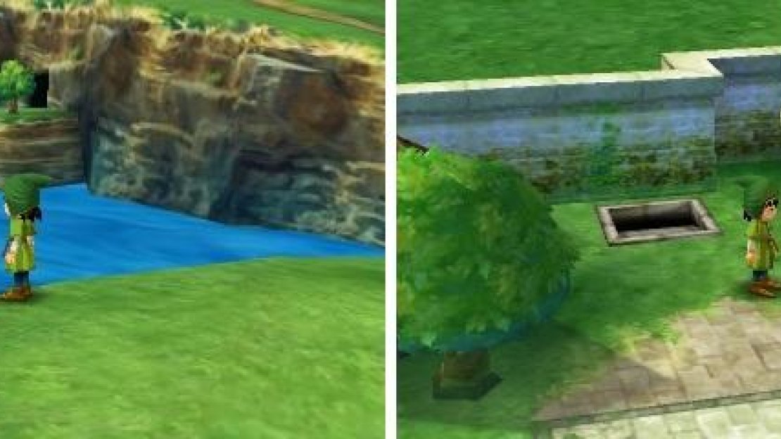 Dermot’s house is on the cliffs near Estard (left) and can be gotten to by taking the stairs near the church (right).