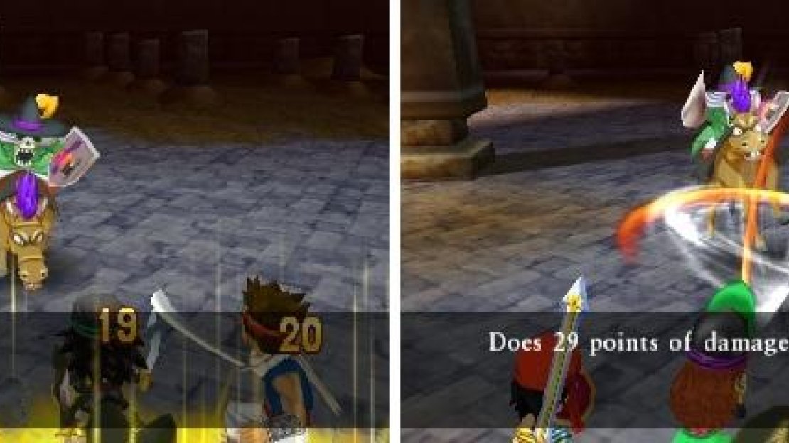 The boss’ Kasap will lower everyone’s defense (left). Hadid’s Diving Falcon hits the boss twice for some nice damage (right).