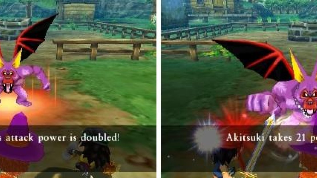 Not only can the boss increase his strength with Oomph (left), but Fists of Fury can deal massive damage to the party (right).