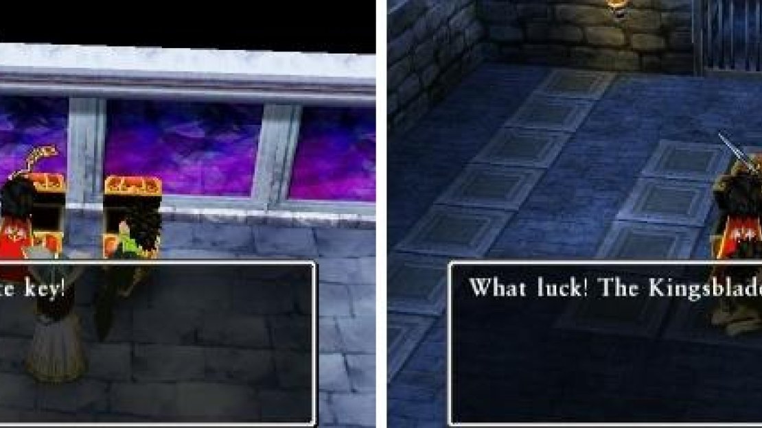 The Ultimate Key (left) let you open some doors and chests to get some nice equipment (right).