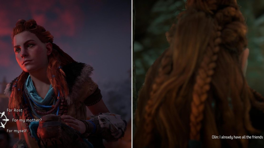 Dedicate your prayer lantern as you please (left) then continue questioning the evasive Olin (right).