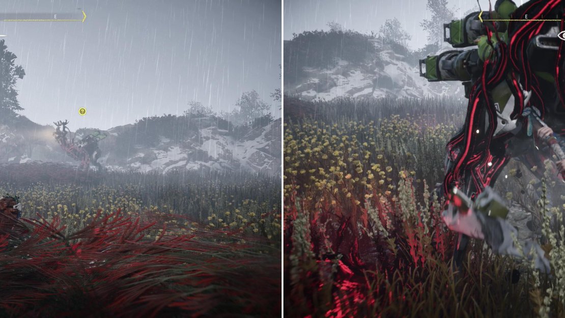 Use Lure Call to attract some Corrupted Grazers (left) then dispatch them easily with Silent Strike (right).