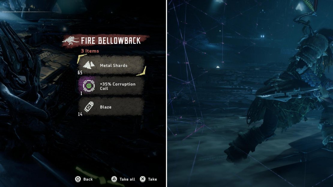After the fight, claim your loot, which will likely include some Very Rare quality mods (left) then override Cauldron SIGMA’s core to obtain the SIGMA Override codes (right).