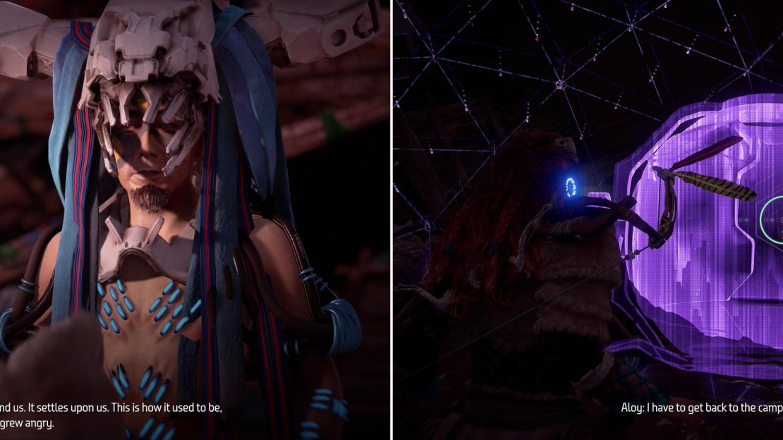 Talk to Tikuk to learn about the good old days of docile robots and machine songs (left) then identify the source of the machine’s unusual passivity (right).
