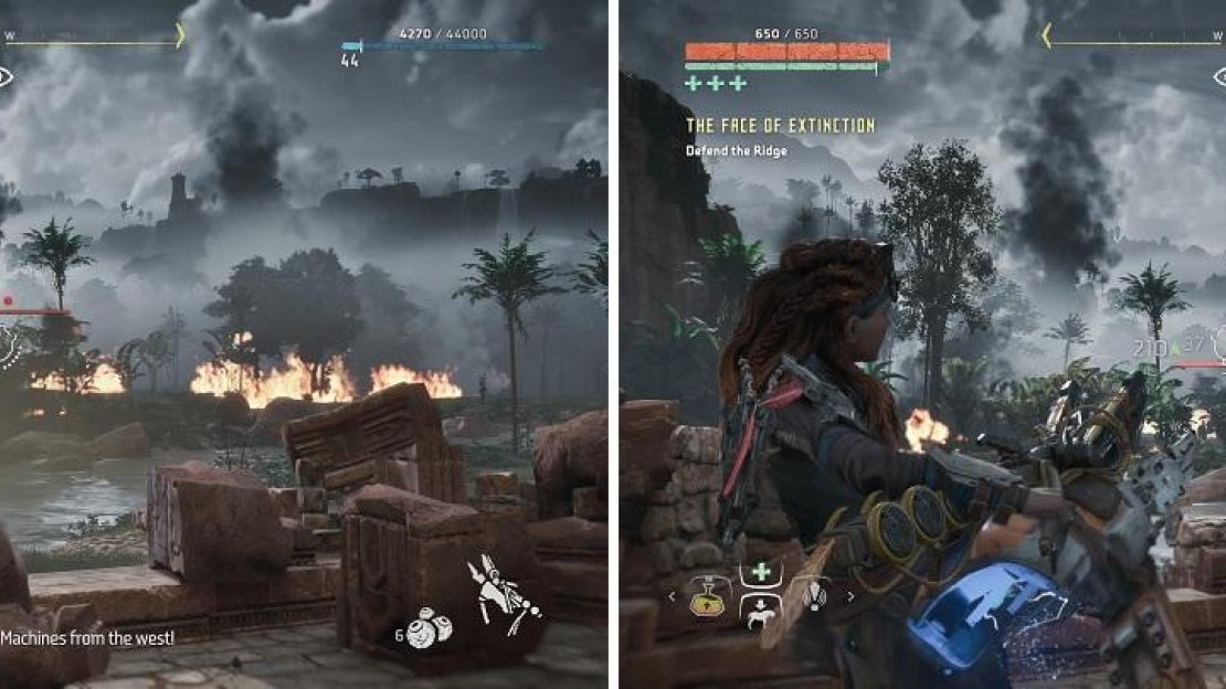 You need to compensate for the Oseram Cannon’s drop by aiming a little higher.