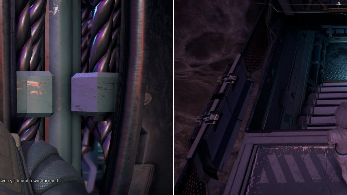 Find Reyes back out in the market if you struck out with Sloane Kelly (left) then use his workaround to infiltrate Kelly’s stronghold (right).